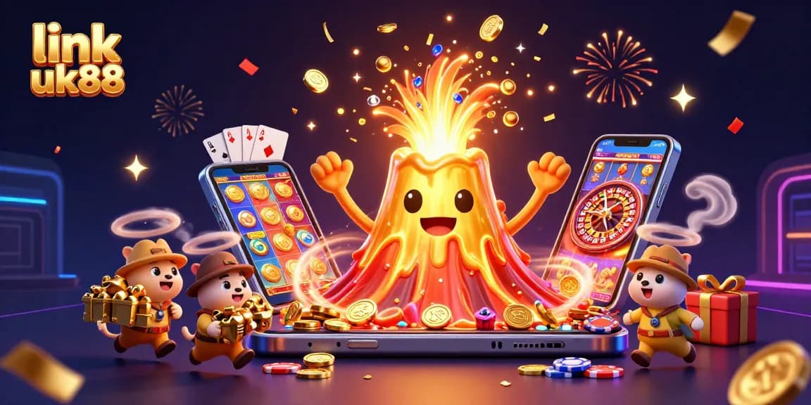 Experience excitement with link uk88, as golden coins burst forth from a rainbow of casino games!