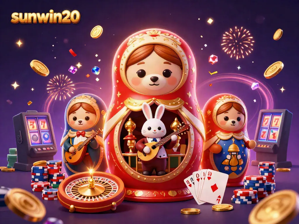 Experience the excitement of sunwin20 with vibrant casino elements and festive atmosphere.