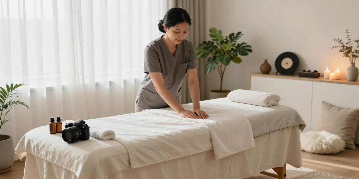 Experience top-notch 시흥출장안마 in a serene home massage setting with relaxing decor and soothing ambiance.