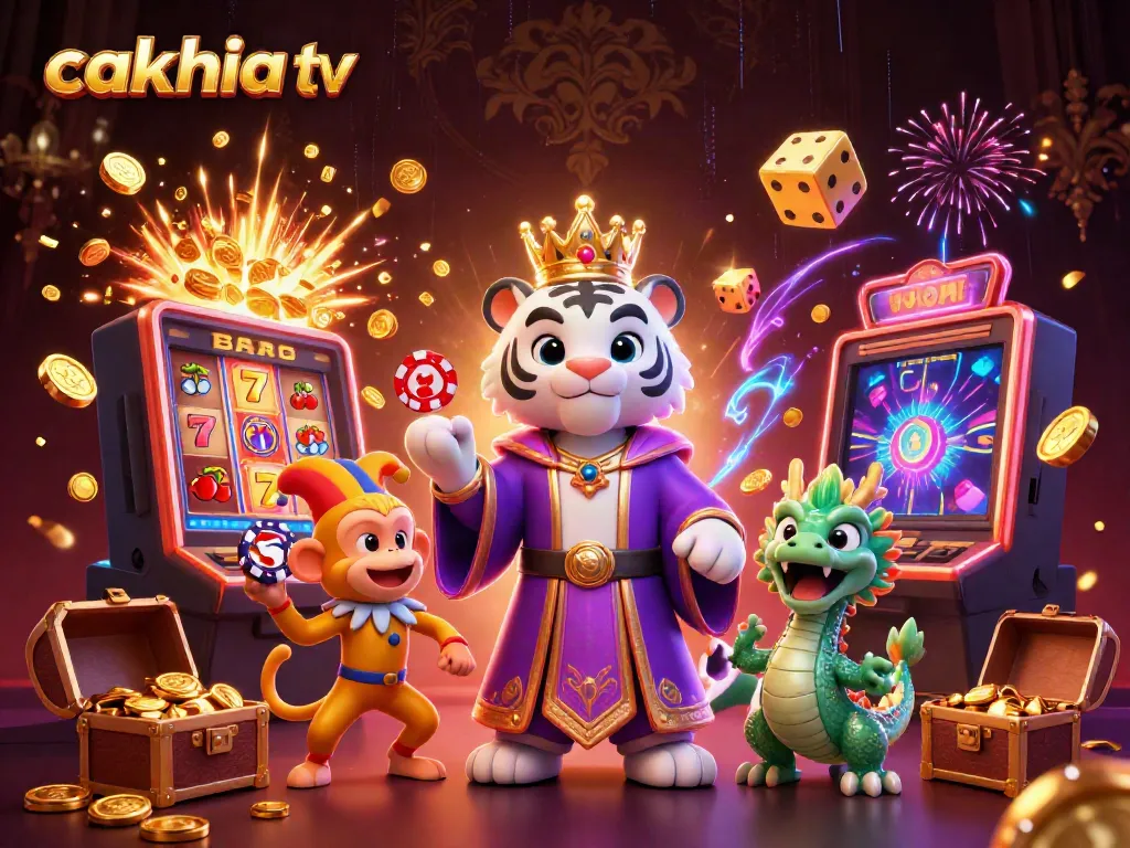 Cakhia TV: Experience thrilling live casino action with an enchanting tiger and a playful monkey.