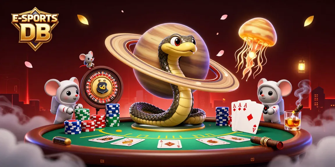 E-SPORTS DB showcases a vibrant cosmic casino scene with animated characters in action.