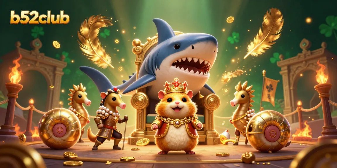 Experience thrilling slots and games at b52club with 3D characters in a vibrant casino atmosphere.