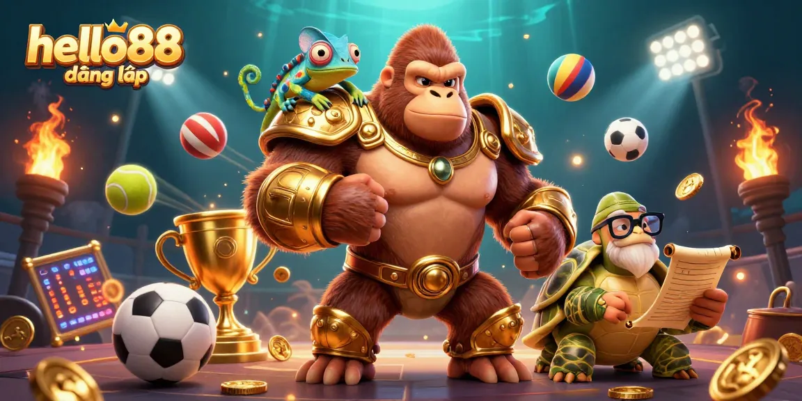 Experience thrilling gambling with hello88 đăng nhập featuring a powerful gorilla and dynamic casino elements.
