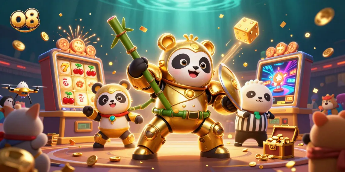 Experience the thrill of o8 with a vibrant 3D casino illustration showcasing dynamic game elements.