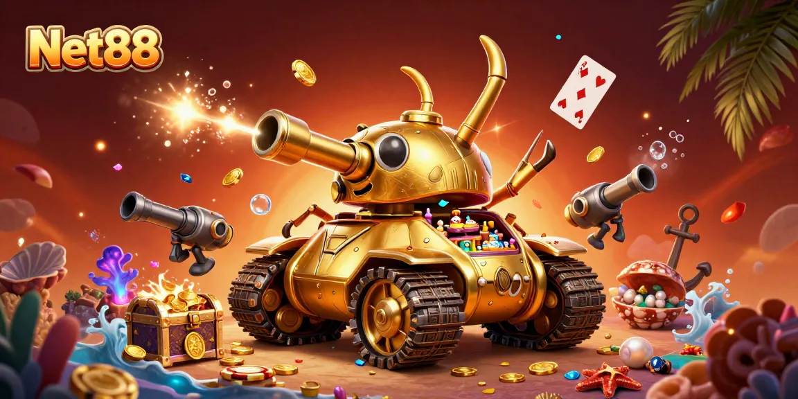 Experience Net88's vibrant casino scene in this ultra-detailed 3D illustration.