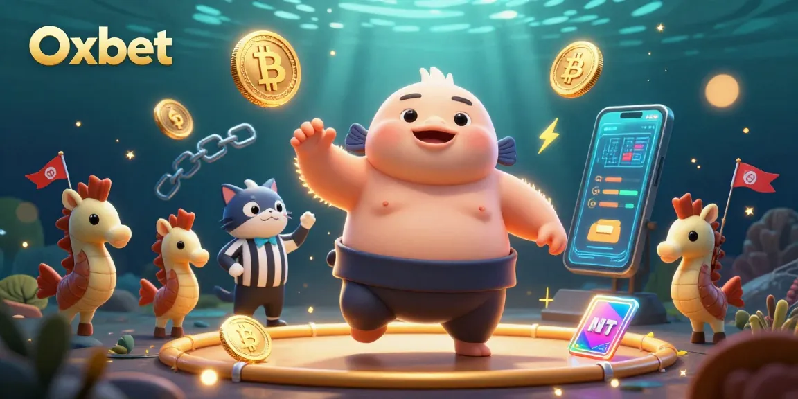 Engage with Oxbet's thrilling underwater casino scene featuring lively characters and crypto elements.