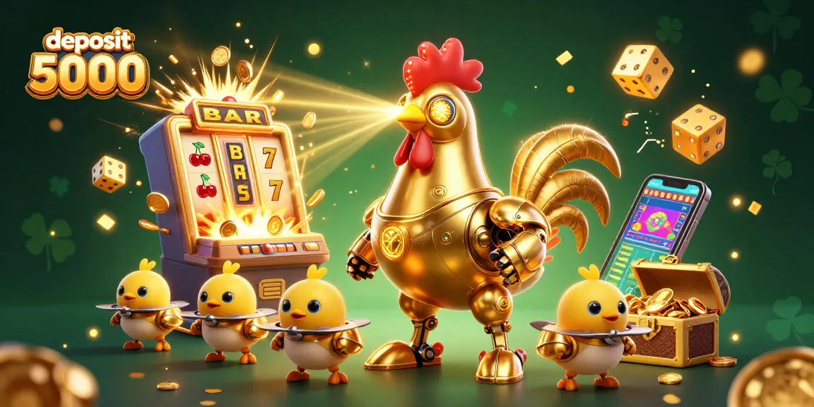 Experience the thrill of deposit 5000 with our online slot games, featuring colorful machines and jackpot excitement.