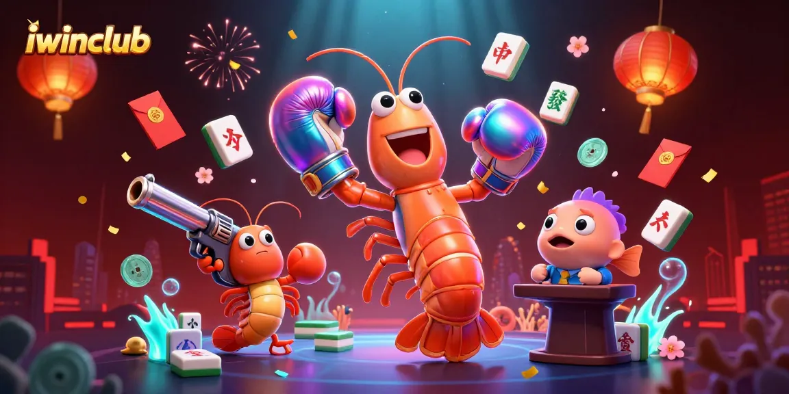 Join the winning action at iwinclub with vibrant game elements and energetic characters