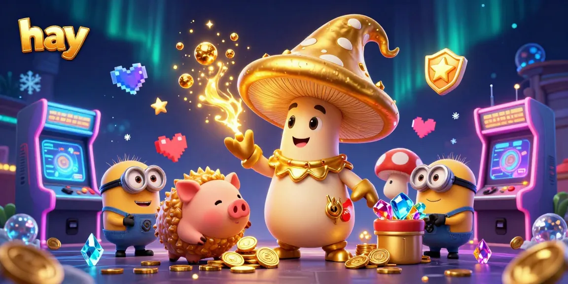 Experience fortune with the golden mushroom wizard at hay's vibrant casino scene!